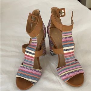 Bamboo multi-colored heels